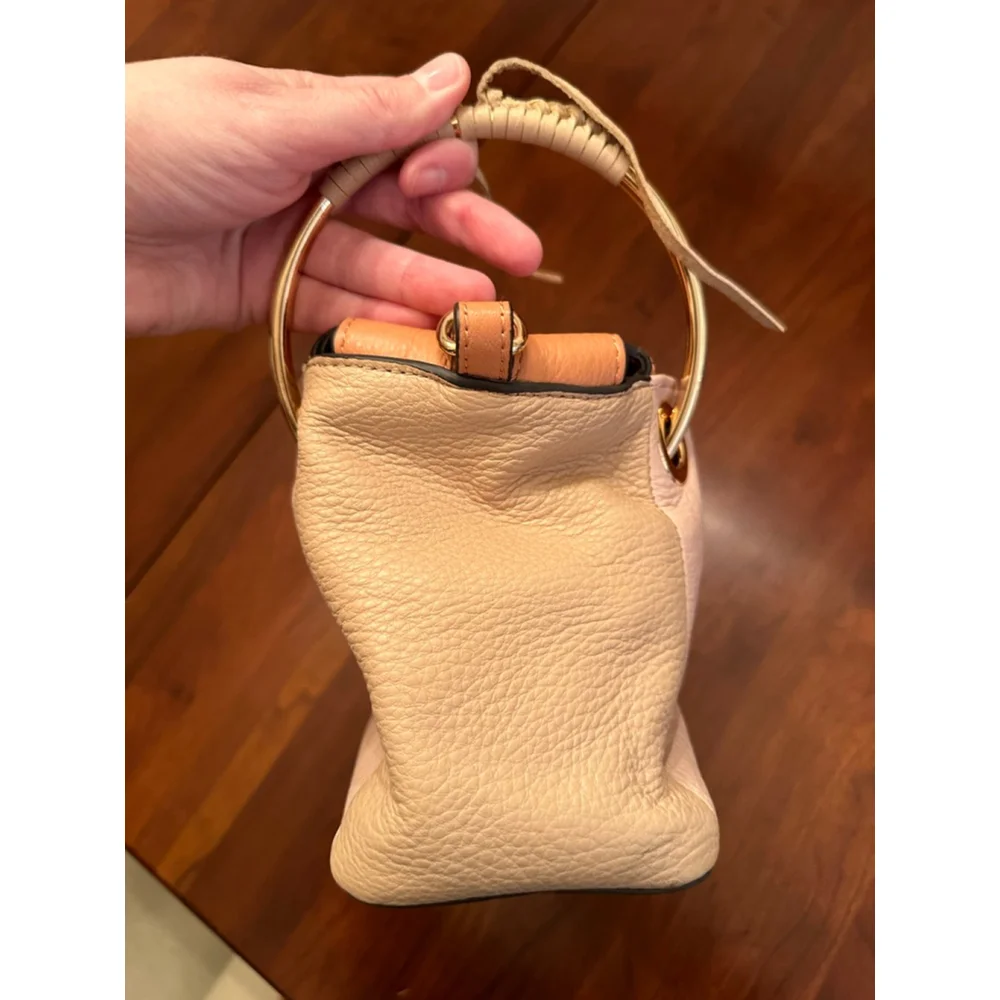 Vince Camuto Leather pink, tan and peach toned purse with removable strap